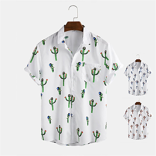 Men's Shirt Other Prints Cactus Button-Down Print Short Sleeve Daily Tops Casual Blue Green Brown / Summer
Men's Shirt Other Prints Cactus Button-Down Print Short Sleeve Daily Tops Casual Blue Green Brown / Summer