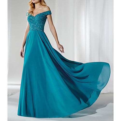 A-Line Glittering Sexy Engagement Formal Evening Dress Off Shoulder Sleeveless Sweep / Brush Train Chiffon with Sequin 2021
A-Line Glittering Sexy Engagement Formal Evening Dress Off Shoulder Sleeveless Sweep / Brush Train Chiffon with Sequin 2021