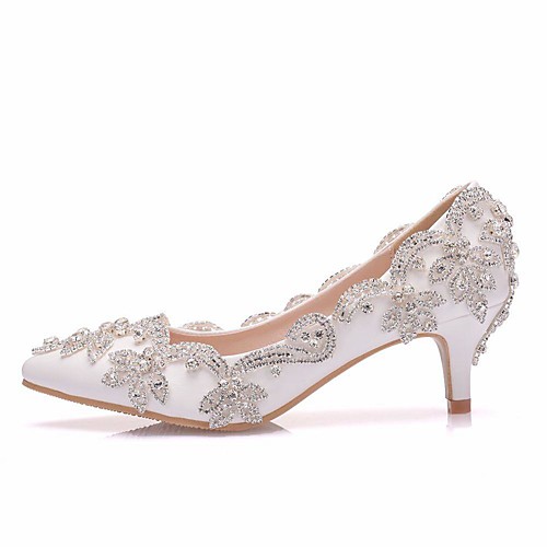 Women's Wedding Shoes Pumps Pointed Toe Wedding Pumps Business Sexy Minimalism Wedding Party & Evening PU Rhinestone Rivet Sparkling Glitter Solid Colored Color Block White
Women's Wedding Shoes Pumps Pointed Toe Wedding Pumps Business Sexy Minimalism Wedding Party & Evening PU Rhinestone Rivet Sparkling Glitter Solid Colored Color Block White