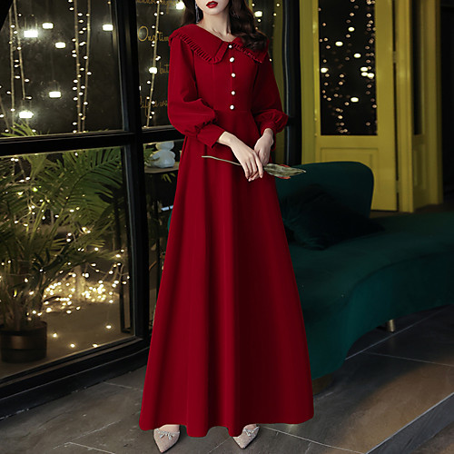 A-Line Minimalist Elegant Engagement Formal Evening Dress Shirt Collar Long Sleeve Floor Length Stretch Fabric with Beading 2021
A-Line Minimalist Elegant Engagement Formal Evening Dress Shirt Collar Long Sleeve Floor Length Stretch Fabric with Beading 2021