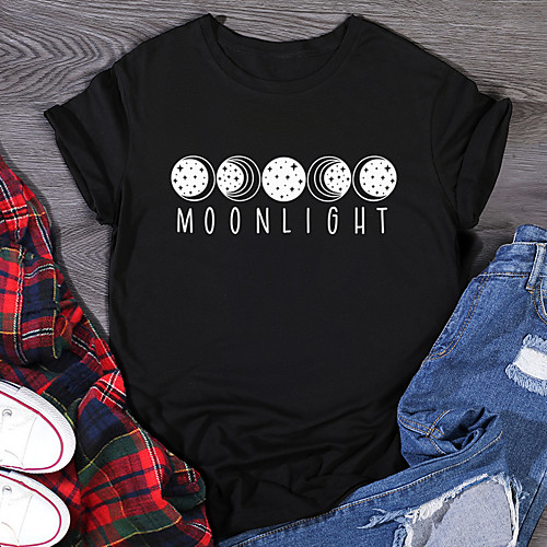 Women's T shirt Graphic Print Round Neck Tops 100% Cotton Basic Basic Top White Black Purple
Women's T shirt Graphic Print Round Neck Tops 100% Cotton Basic Basic Top White Black Purple