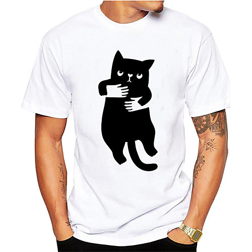 Men's T shirt 3D Print Cat Graphic Animal Print Short Sleeve Daily Tops Casual Sports White
Men's T shirt 3D Print Cat Graphic Animal Print Short Sleeve Daily Tops Casual Sports White