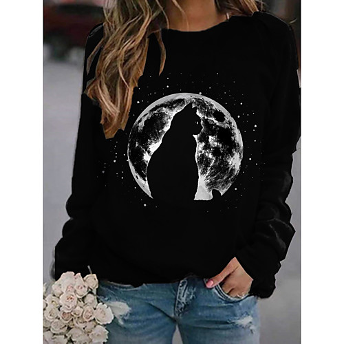 Women's Pullover Sweatshirt Cat Graphic 3D Print Daily 3D Print Basic Casual Hoodies Sweatshirts Black
Women's Pullover Sweatshirt Cat Graphic 3D Print Daily 3D Print Basic Casual Hoodies Sweatshirts Black