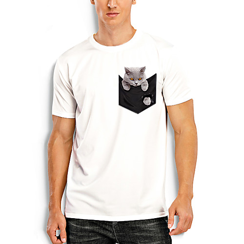Men's T shirt Shirt 3D Print Graphic 3D Animal Print Short Sleeve Casual Tops Simple Classic Round Neck White / Summer
Men's T shirt Shirt 3D Print Graphic 3D Animal Print Short Sleeve Casual Tops Simple Classic Round Neck White / Summer