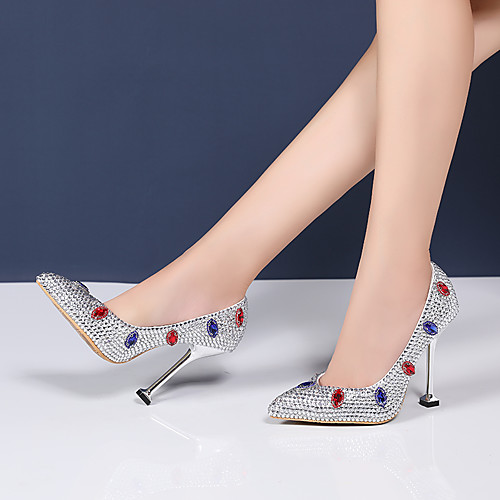 Women's Wedding Shoes Kitten Heel Pointed Toe Wedding Pumps Vintage Sexy Minimalism Wedding Party & Evening PU Rhinestone Crystal Sparkling Glitter Solid Colored Color Block Silver
Women's Wedding Shoes Kitten Heel Pointed Toe Wedding Pumps Vintage Sexy Minimalism Wedding Party & Evening PU Rhinestone Crystal Sparkling Glitter Solid Colored Color Block Silver