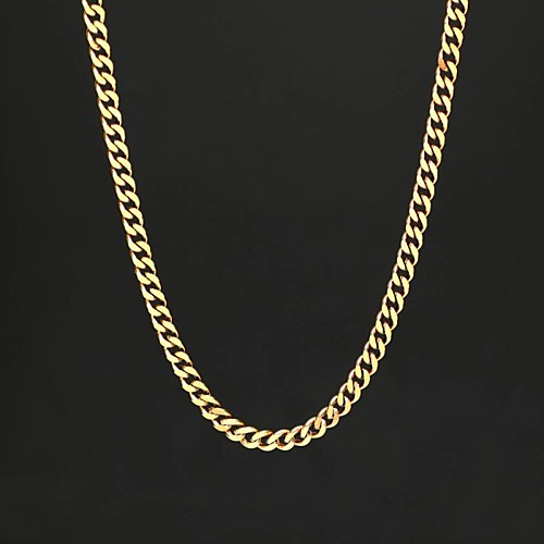 Men's Chain Necklace Cuban Fashion Stainless Steel Silver Gold Black 55 cm Necklace Jewelry 1pc For Street Gift Casual
Men's Chain Necklace Cuban Fashion Stainless Steel Silver Gold Black 55 cm Necklace Jewelry 1pc For Street Gift Casual