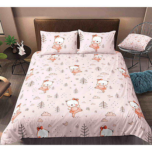 Cartoon Bear 3-Piece Duvet Cover Set Hotel Bedding Sets Comforter Cover with Soft Lightweight Microfiber, Include 1 Duvet Cover, 2 Pillowcases for Double/Queen/King(1 Pillowcase for Twin/Single)
Cartoon Bear 3-Piece Duvet Cover Set Hotel Bedding Sets Comforter Cover with Soft Lightweight Microfiber, Include 1 Duvet Cover, 2 Pillowcases for Double/Queen/King(1 Pillowcase for Twin/Single)