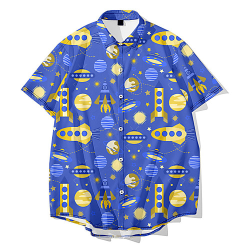 Men's Shirt 3D Print Galaxy Button-Down 3D Print Short Sleeve Daily Tops Casual Fashion Hawaiian White Black Blue
Men's Shirt 3D Print Galaxy Button-Down 3D Print Short Sleeve Daily Tops Casual Fashion Hawaiian White Black Blue