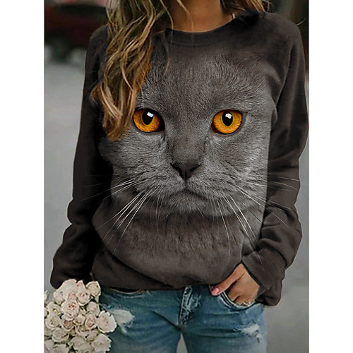 Women's Hoodie Sweatshirt Cat Graphic 3D Print Daily 3D Print Basic Casual Hoodies Sweatshirts Brown
Women's Hoodie Sweatshirt Cat Graphic 3D Print Daily 3D Print Basic Casual Hoodies Sweatshirts Brown