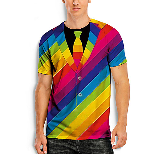 Men's T shirt 3D Print Rainbow Graphic Prints 3D Print Short Sleeve Daily Tops Casual Fashion Rainbow
Men's T shirt 3D Print Rainbow Graphic Prints 3D Print Short Sleeve Daily Tops Casual Fashion Rainbow