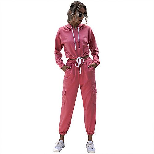 Women's Basic Streetwear Plain Daily Two Piece Set Hoodies & Sweatshirts Tracksuit Pant Loungewear Jogger Pants Drawstring Tops
Women's Basic Streetwear Plain Daily Two Piece Set Hoodies & Sweatshirts Tracksuit Pant Loungewear Jogger Pants Drawstring Tops