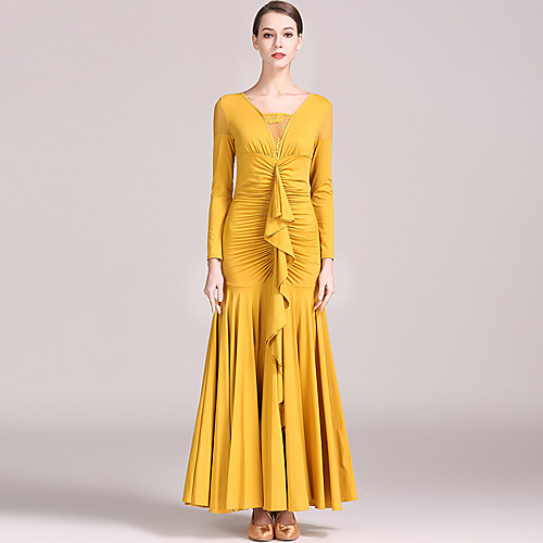 Ballroom Dance Dress Pleats Ruffles Ruche Women's Training Performance Long Sleeve Natural Milk Fiber
Ballroom Dance Dress Pleats Ruffles Ruche Women's Training Performance Long Sleeve Natural Milk Fiber