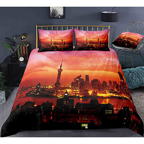 City View 3-Piece Duvet Cover Set Hotel Bedding Sets Comforter Cover with Soft Lightweight Microfiber, Include 1 Duvet Cover, 2 Pillowcases for Double/Queen/King(1 Pillowcase for Twin/Single)
City View 3-Piece Duvet Cover Set Hotel Bedding Sets Comforter Cover with Soft Lightweight Microfiber, Include 1 Duvet Cover, 2 Pillowcases for Double/Queen/King(1 Pillowcase for Twin/Single)