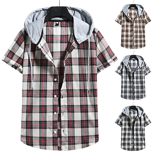 Men's Shirt non-printing Lattice Color Block Plus Size Drawstring Short Sleeve Daily Tops Vintage Streetwear Blue Red Green
Men's Shirt non-printing Lattice Color Block Plus Size Drawstring Short Sleeve Daily Tops Vintage Streetwear Blue Red Green