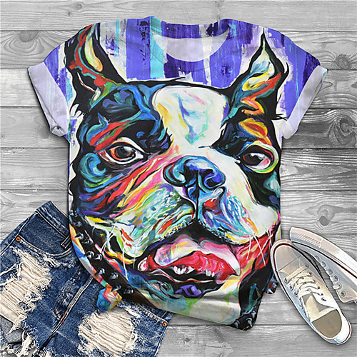 Women's Plus Size Tops T shirt Dog Graphic Animal Print Short Sleeve Round Neck Big Size / Holiday
Women's Plus Size Tops T shirt Dog Graphic Animal Print Short Sleeve Round Neck Big Size / Holiday
