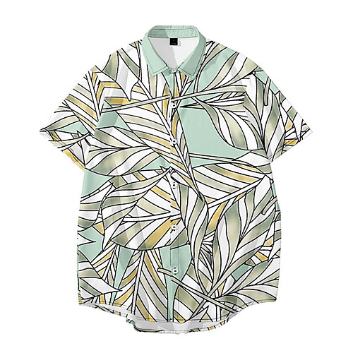 Men's Shirt 3D Print Plants Button-Down 3D Print Short Sleeve Daily Tops Casual Fashion Hawaiian Blue Green Dark Green
Men's Shirt 3D Print Plants Button-Down 3D Print Short Sleeve Daily Tops Casual Fashion Hawaiian Blue Green Dark Green