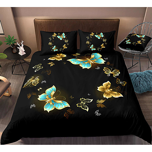 Butterfly Print 3-Piece Duvet Cover Set Hotel Bedding Sets Comforter Cover with Soft Lightweight Microfiber, Include 1 Duvet Cover, 2 Pillowcases for Double/Queen/King(1 Pillowcase for Twin/Single)
Butterfly Print 3-Piece Duvet Cover Set Hotel Bedding Sets Comforter Cover with Soft Lightweight Microfiber, Include 1 Duvet Cover, 2 Pillowcases for Double/Queen/King(1 Pillowcase for Twin/Single)