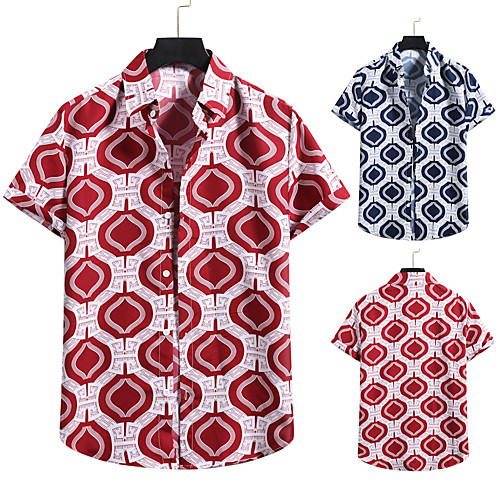 Men's Shirt 3D Print Graphic Prints Print Short Sleeve Vacation Tops Button Down Collar Red Navy Blue / Beach
Men's Shirt 3D Print Graphic Prints Print Short Sleeve Vacation Tops Button Down Collar Red Navy Blue / Beach