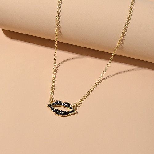 Women's Pendant Necklace Lips Luxury Imitation Diamond Alloy White Black 43 cm Necklace Jewelry For Engagement Festival
Women's Pendant Necklace Lips Luxury Imitation Diamond Alloy White Black 43 cm Necklace Jewelry For Engagement Festival