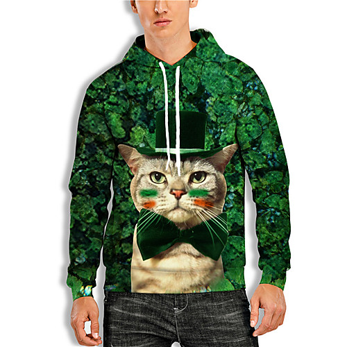 Men's Pullover Hoodie Sweatshirt Cat Graphic Prints Saint Patrick Day Print Hooded Daily Holiday 3D Print 3D Print Hoodies Sweatshirts Long Sleeve Green
Men's Pullover Hoodie Sweatshirt Cat Graphic Prints Saint Patrick Day Print Hooded Daily Holiday 3D Print 3D Print Hoodies Sweatshirts Long Sleeve Green