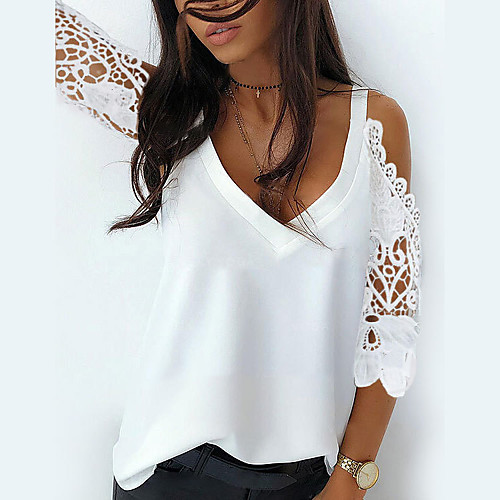 Women's T shirt Solid Colored Long Sleeve Daily Tops White Black Blushing Pink
Women's T shirt Solid Colored Long Sleeve Daily Tops White Black Blushing Pink