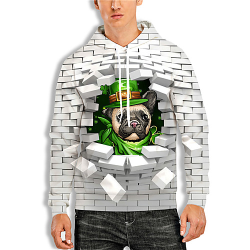 Men's Pullover Hoodie Sweatshirt Dog Graphic Prints Saint Patrick Day Print Hooded Daily Holiday 3D Print 3D Print Hoodies Sweatshirts Long Sleeve White
Men's Pullover Hoodie Sweatshirt Dog Graphic Prints Saint Patrick Day Print Hooded Daily Holiday 3D Print 3D Print Hoodies Sweatshirts Long Sleeve White