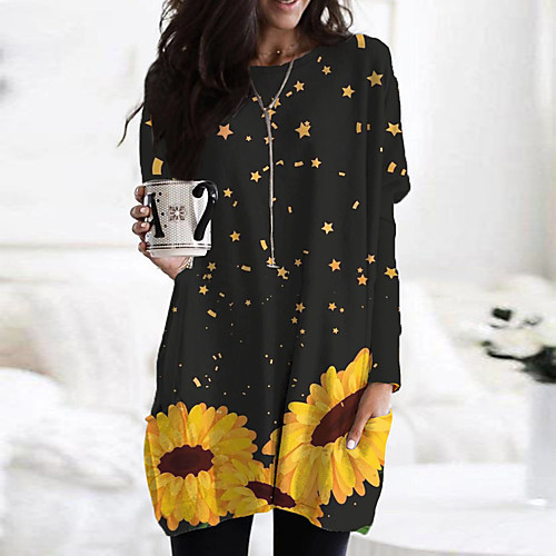 Women's T Shirt Dress Tee Dress Short Mini Dress Fuchsia Black Long Sleeve Floral Print Color Block Print Fall Spring Round Neck Casual Holiday 2021 S M L XL XXL 3XL
Women's T Shirt Dress Tee Dress Short Mini Dress Fuchsia Black Long Sleeve Floral Print Color Block Print Fall Spring Round Neck Casual Holiday 2021 S M L XL XXL 3XL