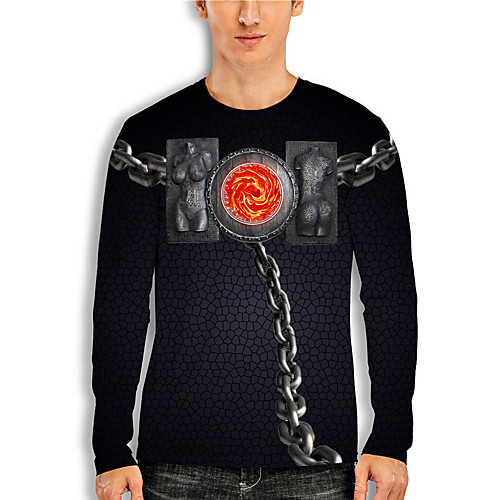 Men's T shirt 3D Print 3D Cartoon 3D Print Long Sleeve Daily Tops Casual Fashion Black
Men's T shirt 3D Print 3D Cartoon 3D Print Long Sleeve Daily Tops Casual Fashion Black