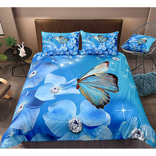 Butterfly Print 3-Piece Duvet Cover Set Hotel Bedding Sets Comforter Cover with Soft Lightweight Microfiber, Include 1 Duvet Cover, 2 Pillowcases for Double/Queen/King(1 Pillowcase for Twin/Single)
Butterfly Print 3-Piece Duvet Cover Set Hotel Bedding Sets Comforter Cover with Soft Lightweight Microfiber, Include 1 Duvet Cover, 2 Pillowcases for Double/Queen/King(1 Pillowcase for Twin/Single)