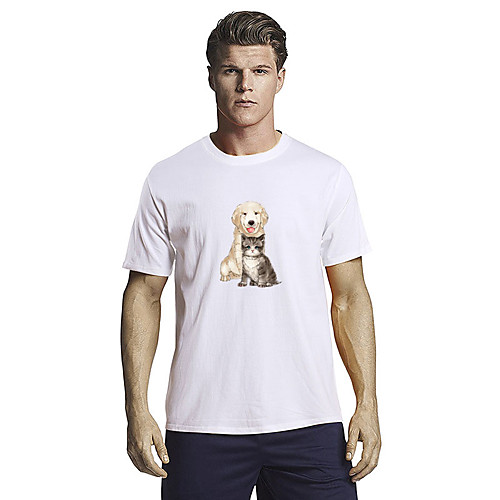Men's Unisex T shirt Hot Stamping Dog Graphic Prints Plus Size Short Sleeve Casual Tops 100% Cotton Fashion White Black Blue
Men's Unisex T shirt Hot Stamping Dog Graphic Prints Plus Size Short Sleeve Casual Tops 100% Cotton Fashion White Black Blue