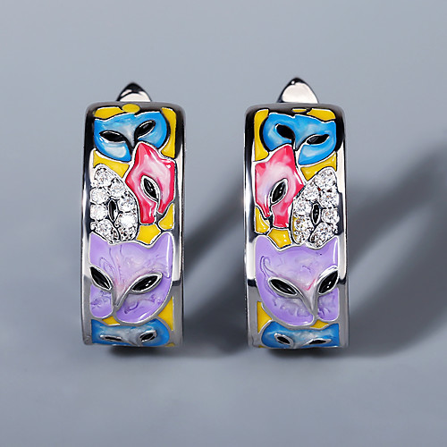 Women's AAA Cubic Zirconia Earrings Fancy Animal Cartoon Colorful Korean Earrings Jewelry Silver For Date Birthday Festival 1 Pair
Women's AAA Cubic Zirconia Earrings Fancy Animal Cartoon Colorful Korean Earrings Jewelry Silver For Date Birthday Festival 1 Pair