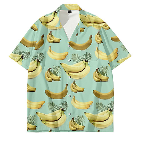 Men's Shirt Other Prints Banana Fruit Button-Down Print Short Sleeve Daily Tops Casual Fashion Hawaiian Red Yellow Green
Men's Shirt Other Prints Banana Fruit Button-Down Print Short Sleeve Daily Tops Casual Fashion Hawaiian Red Yellow Green