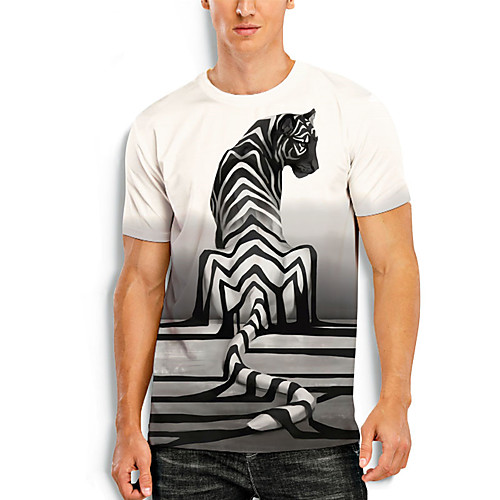 Men's T shirt 3D Print Graphic Prints Zebra 3D Print Short Sleeve Daily Tops Casual Fashion Gray / White
Men's T shirt 3D Print Graphic Prints Zebra 3D Print Short Sleeve Daily Tops Casual Fashion Gray / White