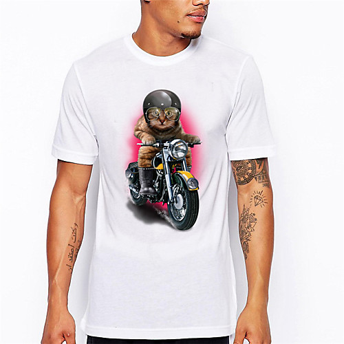 Men's Unisex T shirt Shirt Hot Stamping Animal Plus Size Print Short Sleeve Daily Tops 100% Cotton Basic Casual Round Neck White / Summer
Men's Unisex T shirt Shirt Hot Stamping Animal Plus Size Print Short Sleeve Daily Tops 100% Cotton Basic Casual Round Neck White / Summer