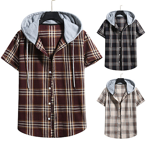 Men's Shirt non-printing Lattice Color Block Plus Size Drawstring Short Sleeve Daily Tops Vintage Streetwear Black Wine Khaki
Men's Shirt non-printing Lattice Color Block Plus Size Drawstring Short Sleeve Daily Tops Vintage Streetwear Black Wine Khaki