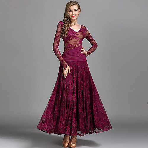 Ballroom Dance Dress Ruching Split Joint Women's Training Performance Long Sleeve Natural Lace Milk Fiber
Ballroom Dance Dress Ruching Split Joint Women's Training Performance Long Sleeve Natural Lace Milk Fiber