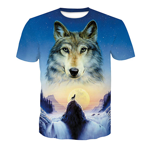 Men's T shirt Shirt 3D Print Animal Rivet Mesh Short Sleeve Casual Tops Blue Light Blue / Summer
Men's T shirt Shirt 3D Print Animal Rivet Mesh Short Sleeve Casual Tops Blue Light Blue / Summer