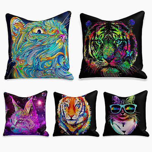 5 pcs Faux Linen Pillow Cover, Animal Simple Casual Square Polyester Traditional Classic
5 pcs Faux Linen Pillow Cover, Animal Simple Casual Square Polyester Traditional Classic