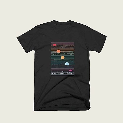 Men's Unisex T shirt Shirt Hot Stamping Rainbow Plus Size Print Short Sleeve Casual Tops 100% Cotton Casual Fashion Round Neck Black / Summer
Men's Unisex T shirt Shirt Hot Stamping Rainbow Plus Size Print Short Sleeve Casual Tops 100% Cotton Casual Fashion Round Neck Black / Summer