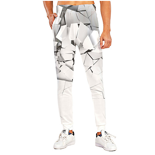 Men's Sporty Casual / Sporty Breathable Quick Dry Sports Casual Holiday Pants Sweatpants Pants 3D Graphic Prints Full Length Print White
Men's Sporty Casual / Sporty Breathable Quick Dry Sports Casual Holiday Pants Sweatpants Pants 3D Graphic Prints Full Length Print White