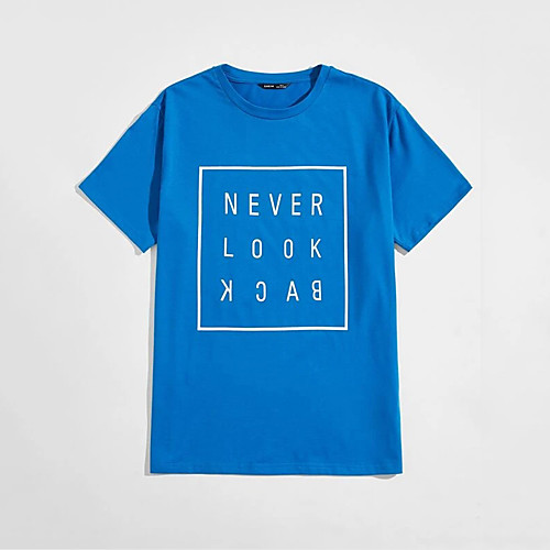 Men's Unisex T shirt Shirt Hot Stamping Letter Plus Size Print Short Sleeve Casual Tops 100% Cotton Casual Fashion Round Neck White Blue Black / Summer
Men's Unisex T shirt Shirt Hot Stamping Letter Plus Size Print Short Sleeve Casual Tops 100% Cotton Casual Fashion Round Neck White Blue Black / Summer