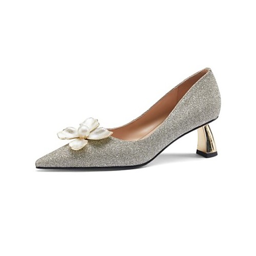 Women's Wedding Shoes Flare Heel Pointed Toe Wedding Pumps Wedding Daily Nappa Leather White Silver
Women's Wedding Shoes Flare Heel Pointed Toe Wedding Pumps Wedding Daily Nappa Leather White Silver