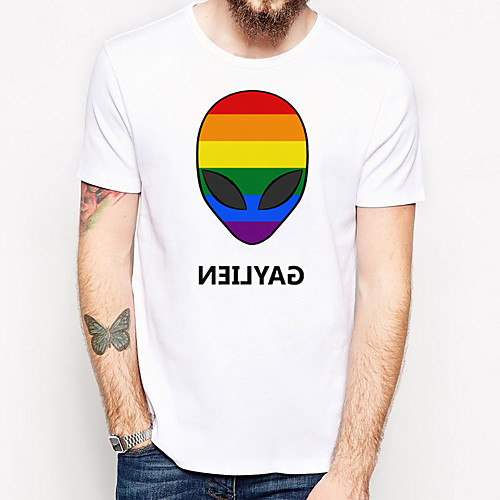 Men's Unisex T shirt Hot Stamping Rainbow Plus Size Print Short Sleeve Daily Tops 100% Cotton Basic Casual White Black Rainbow
Men's Unisex T shirt Hot Stamping Rainbow Plus Size Print Short Sleeve Daily Tops 100% Cotton Basic Casual White Black Rainbow