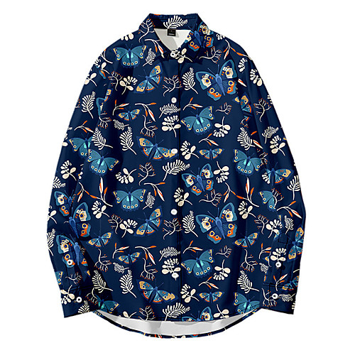 Men's Shirt 3D Print Butterfly Animal Button-Down 3D Print Long Sleeve Daily Tops Casual Fashion Hawaiian Blue-Green White Black
Men's Shirt 3D Print Butterfly Animal Button-Down 3D Print Long Sleeve Daily Tops Casual Fashion Hawaiian Blue-Green White Black