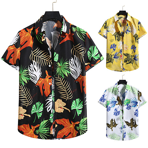 Men's Shirt 3D Print Graphic Prints Print Short Sleeve Vacation Tops White Black Yellow
Men's Shirt 3D Print Graphic Prints Print Short Sleeve Vacation Tops White Black Yellow