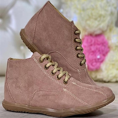 Women's Flats Flat Heel Round Toe Booties Ankle Boots Daily PU Synthetics Pink Khaki Black
Women's Flats Flat Heel Round Toe Booties Ankle Boots Daily PU Synthetics Pink Khaki Black