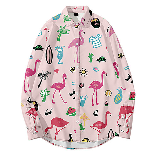 Men's Shirt 3D Print Animal 3D Print Button-Down Long Sleeve Daily Tops Casual Fashion Hawaiian Blue Yellow Blushing Pink / Beach
Men's Shirt 3D Print Animal 3D Print Button-Down Long Sleeve Daily Tops Casual Fashion Hawaiian Blue Yellow Blushing Pink / Beach