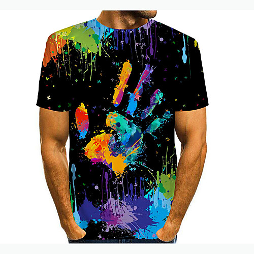 Men's T shirt Shirt 3D Print 3D Graffiti 3D Print Short Sleeve Daily Tops Casual Fashion Round Neck Black / Summer
Men's T shirt Shirt 3D Print 3D Graffiti 3D Print Short Sleeve Daily Tops Casual Fashion Round Neck Black / Summer