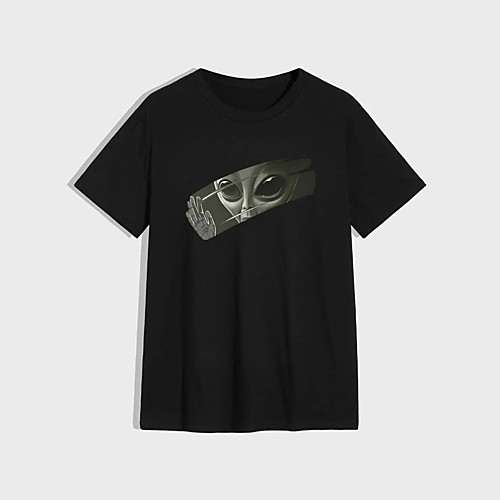 Men's Unisex T shirt Hot Stamping 3D Cartoon Alien Plus Size Print Short Sleeve Casual Tops 100% Cotton Casual Fashion Round Neck Black / Summer
Men's Unisex T shirt Hot Stamping 3D Cartoon Alien Plus Size Print Short Sleeve Casual Tops 100% Cotton Casual Fashion Round Neck Black / Summer