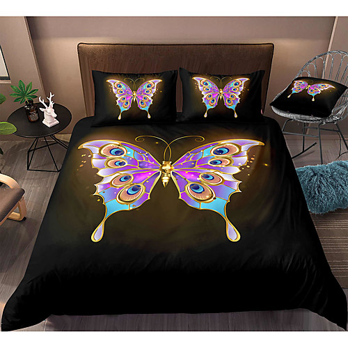 Butterfly Print 3-Piece Duvet Cover Set Hotel Bedding Sets Comforter Cover with Soft Lightweight Microfiber, Include 1 Duvet Cover, 2 Pillowcases for Double/Queen/King(1 Pillowcase for Twin/Single)
Butterfly Print 3-Piece Duvet Cover Set Hotel Bedding Sets Comforter Cover with Soft Lightweight Microfiber, Include 1 Duvet Cover, 2 Pillowcases for Double/Queen/King(1 Pillowcase for Twin/Single)